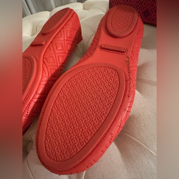 Tory Burch Minnie Quilted Travel Ballet Flat 7.5 Bright Samba/Gold - Picture 5 of 9